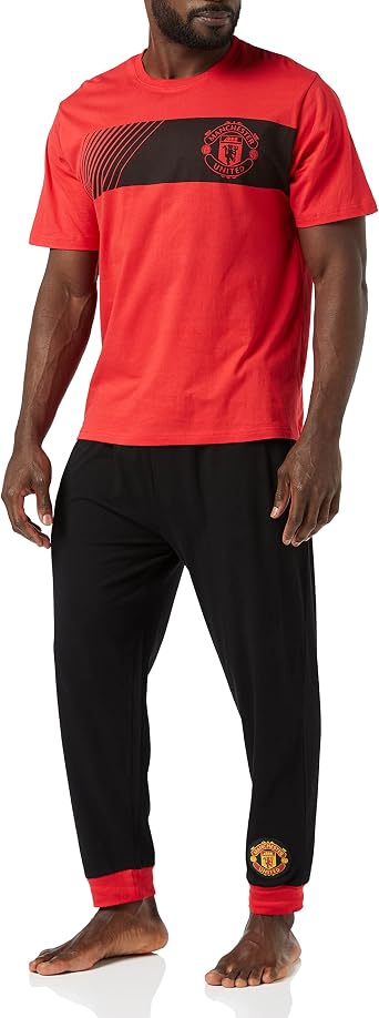 Manchester United F.C.s Pyjamas Cotton PJs Loungewear Official Football Gifts , Red