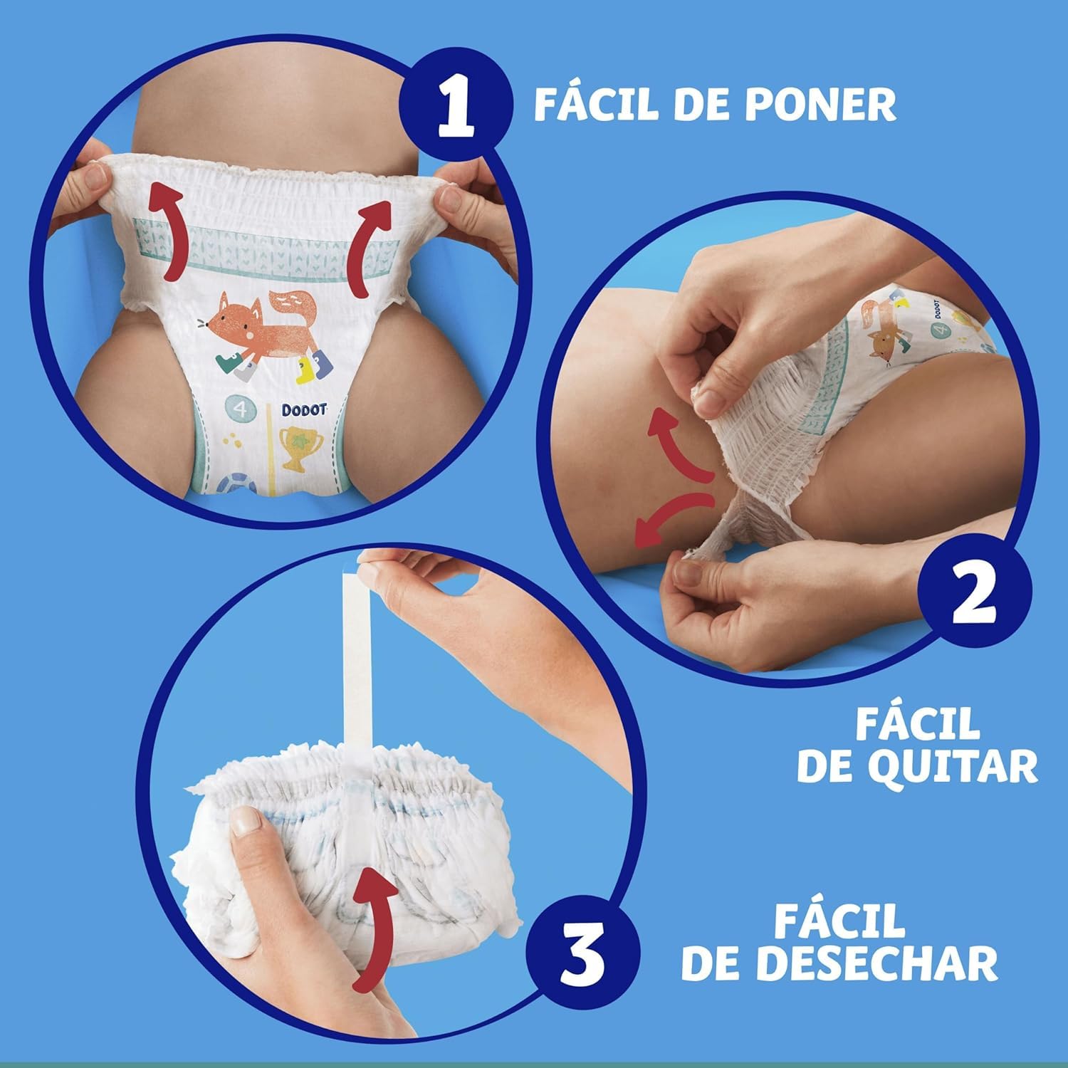 Dodot Bebé Pants Pañales, Talla 5, 11-16 kg, 116 Pañales, Pañal-Braguita con Ajuste 360° Anti-Fugas, Barrera STOP Fugas y Hasta 12 Horas de Sequedad, Pack Ahorro