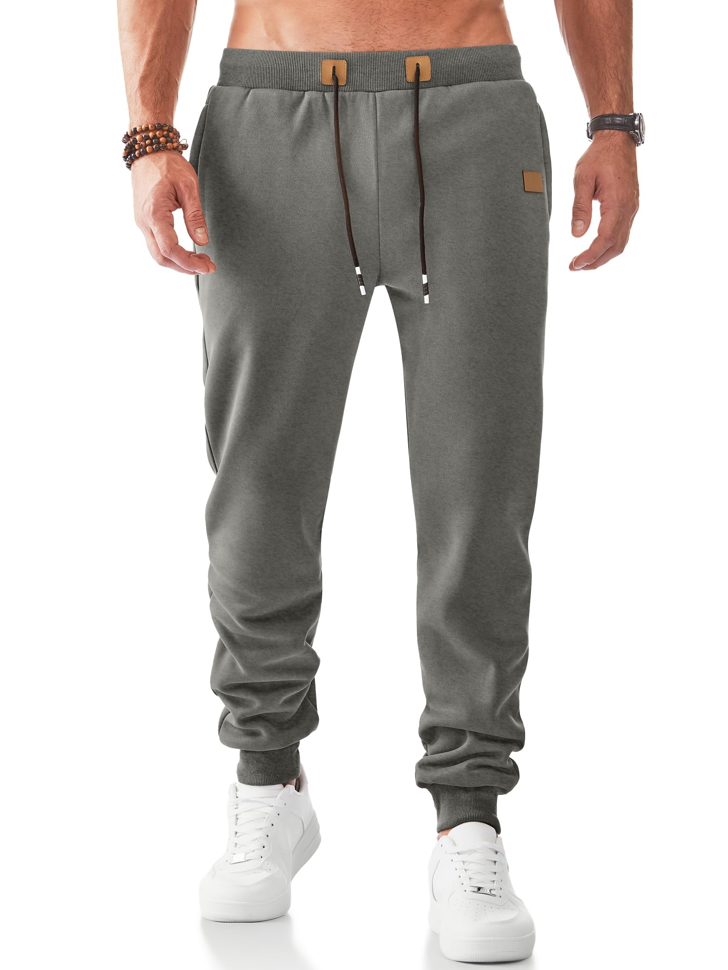 JMIERR Jogginghose Herren Warme Trainingshose Sporthose Lange Klassische Fitness Jogger mit Taschen Winter