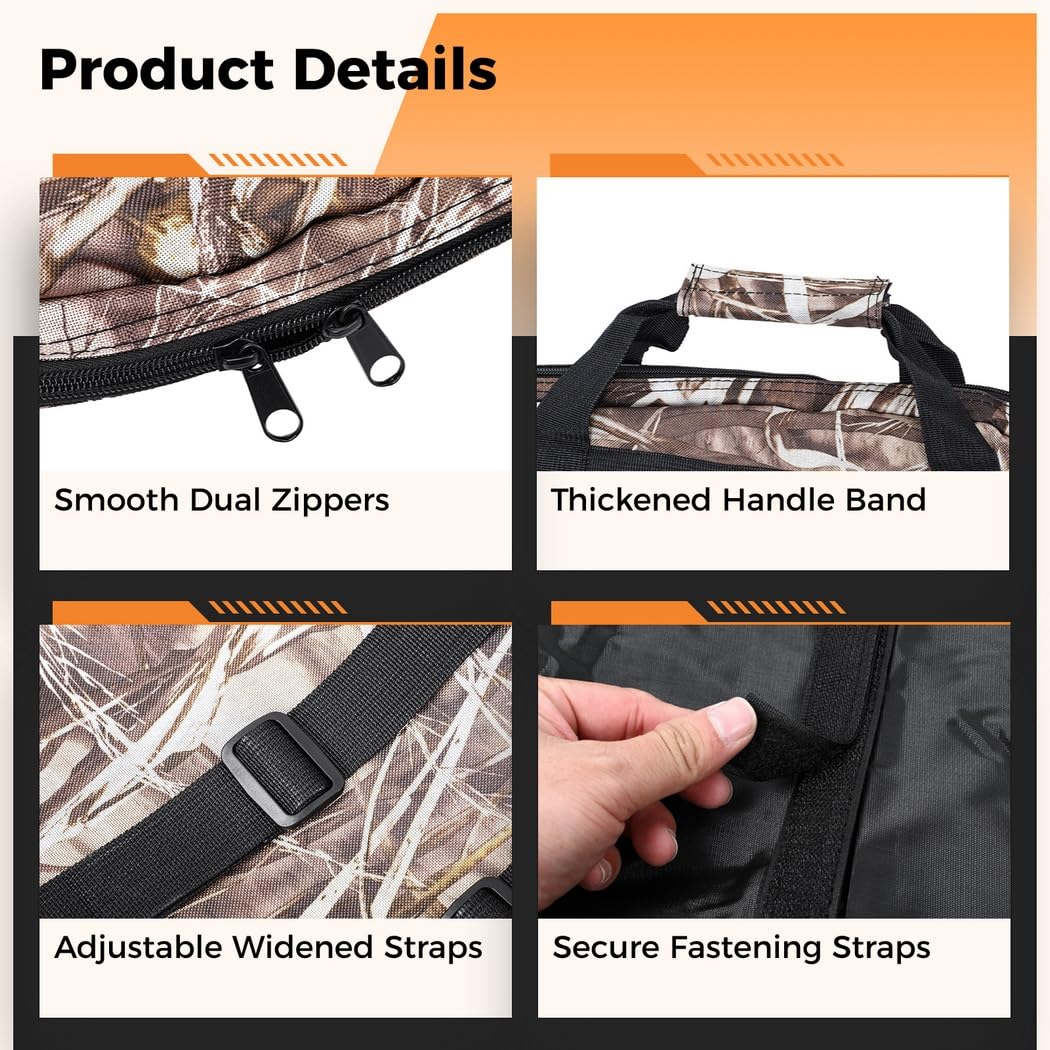 Multi-Pocket Compound Bow Case with Arrow Quiver, Cushioned Archery Bow Bag, Adjustable Back & Shoulder Straps, Easy-Carry Handles, Protective Bow Carry Case