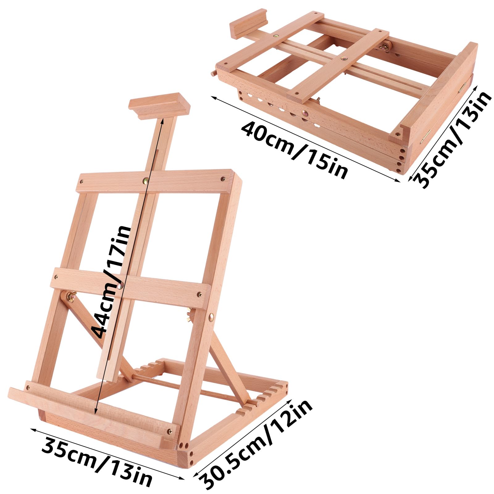 ASelected Chevalet de table en bois