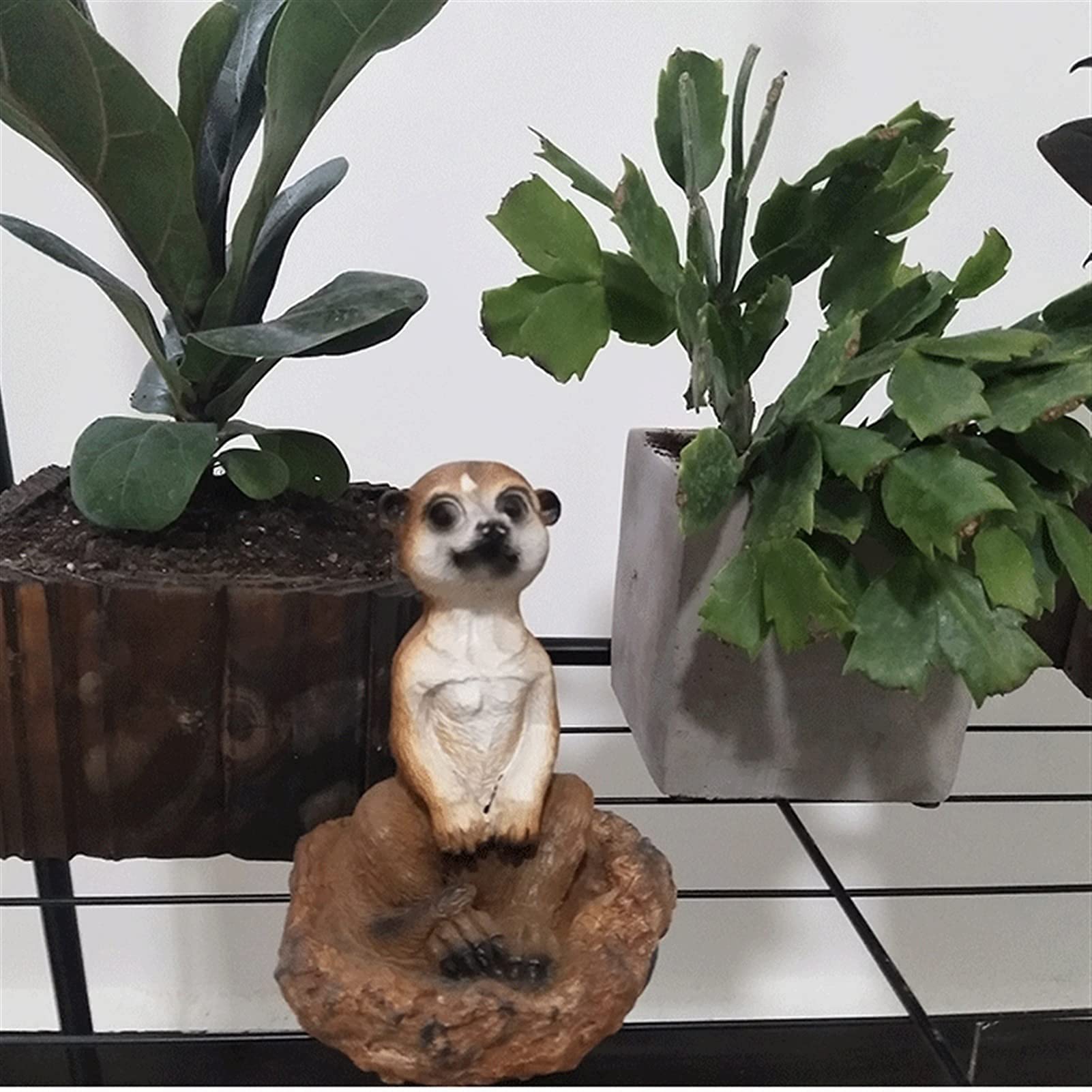 Sculpture suricate de jardin extérieure en résine ornement de cour et balcon