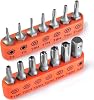 Torx Bit Set, TEKPREM 13-Piece Security Torx Screwdriver Bit Set with 1 inch Long T4 T5 T6 T7 T8 T9 T10 T15 T20 T25 T27 T30 T40 Tamper Resistant Torx Bits Set