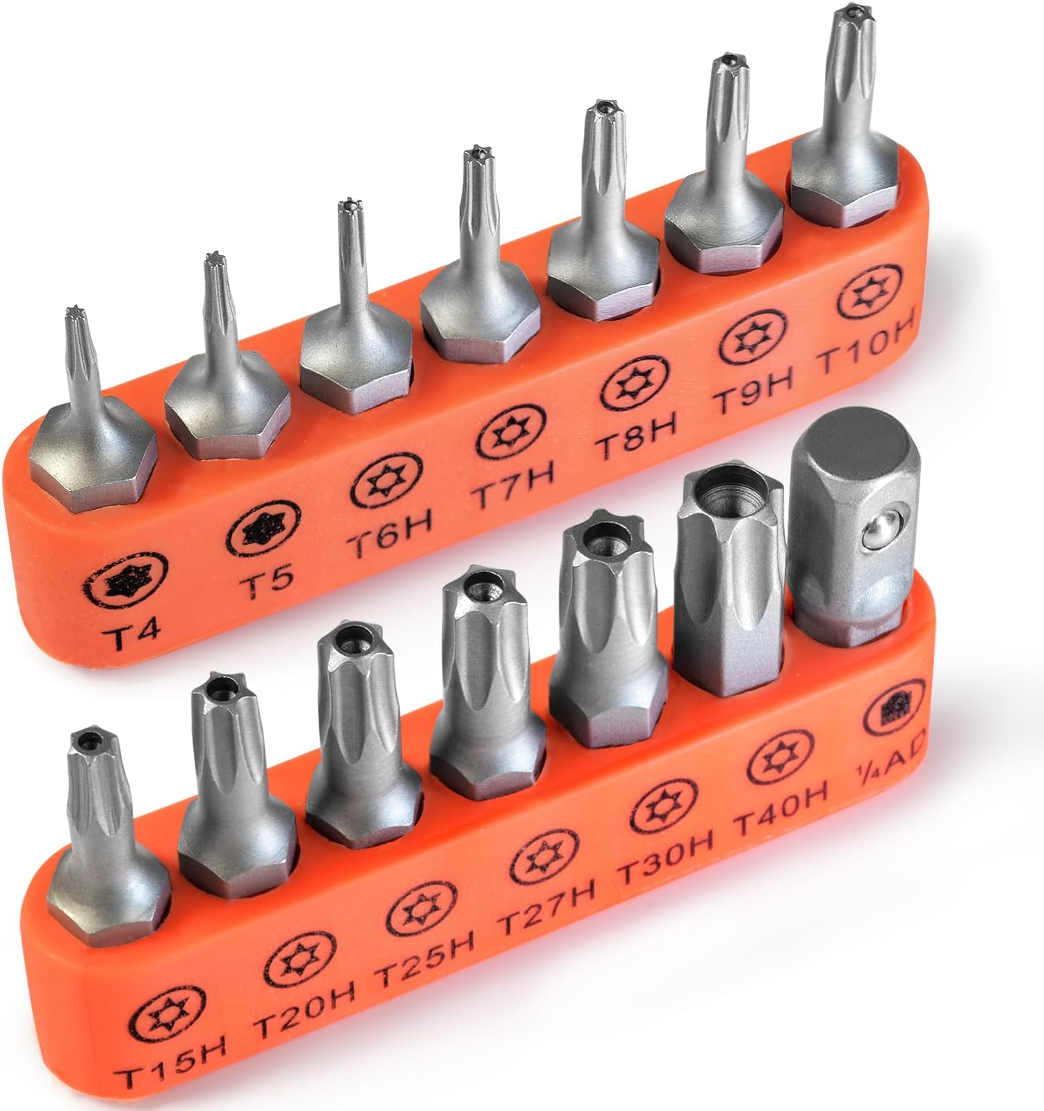 Torx Bit Set, TEKPREM 13-Piece Security Torx Screwdriver Bit Set with 1 inch Long T4 T5 T6 T7 T8 T9 T10 T15 T20 T25 T27 T30 T40 Tamper Resistant Torx Bits Set