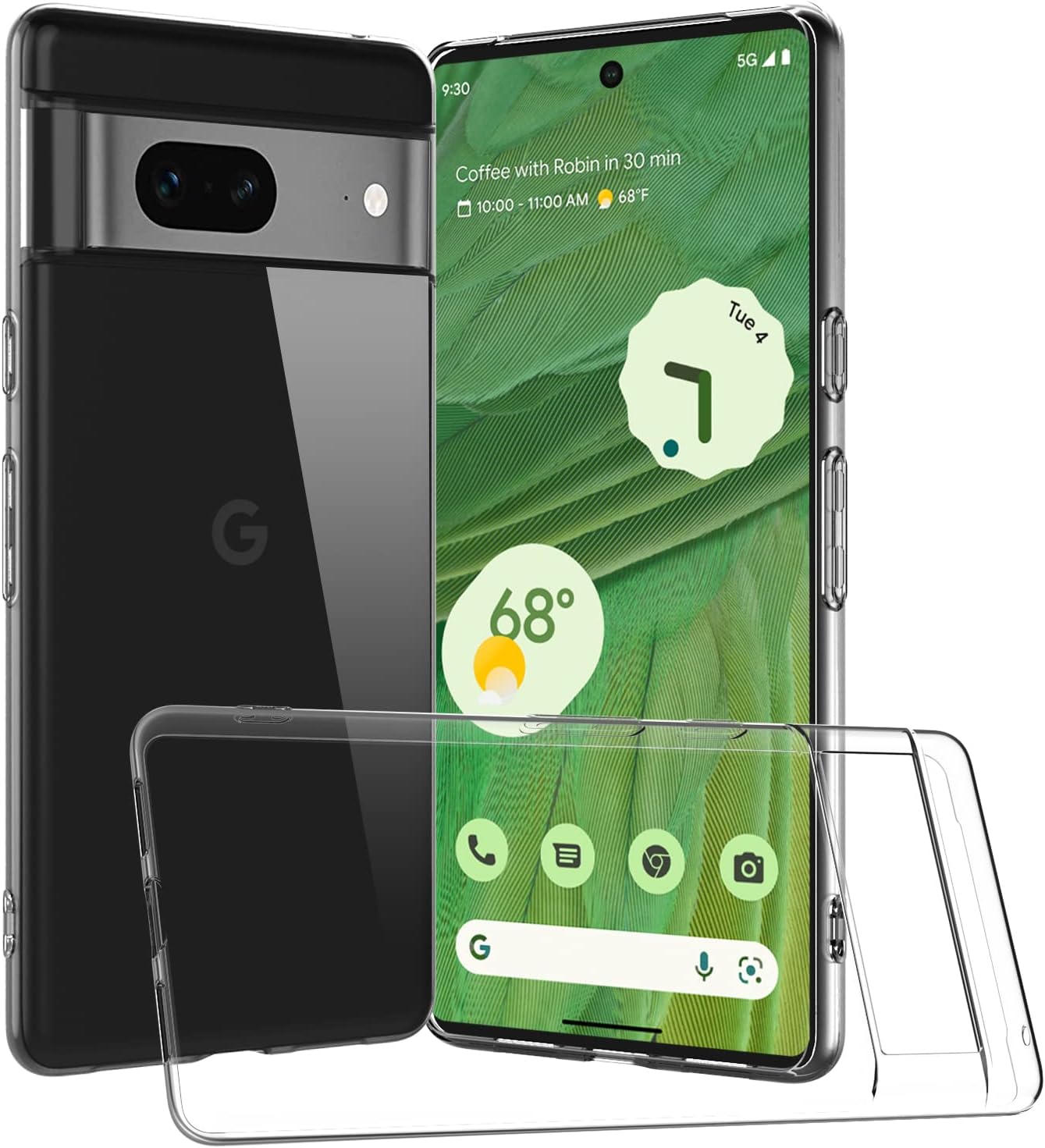 Google Pixel 7 Case Cover,Clear Transparent Ultra Thin Flexible Shock-Absorbing TPU Cover For Google Pixel 7,Crystal Clear