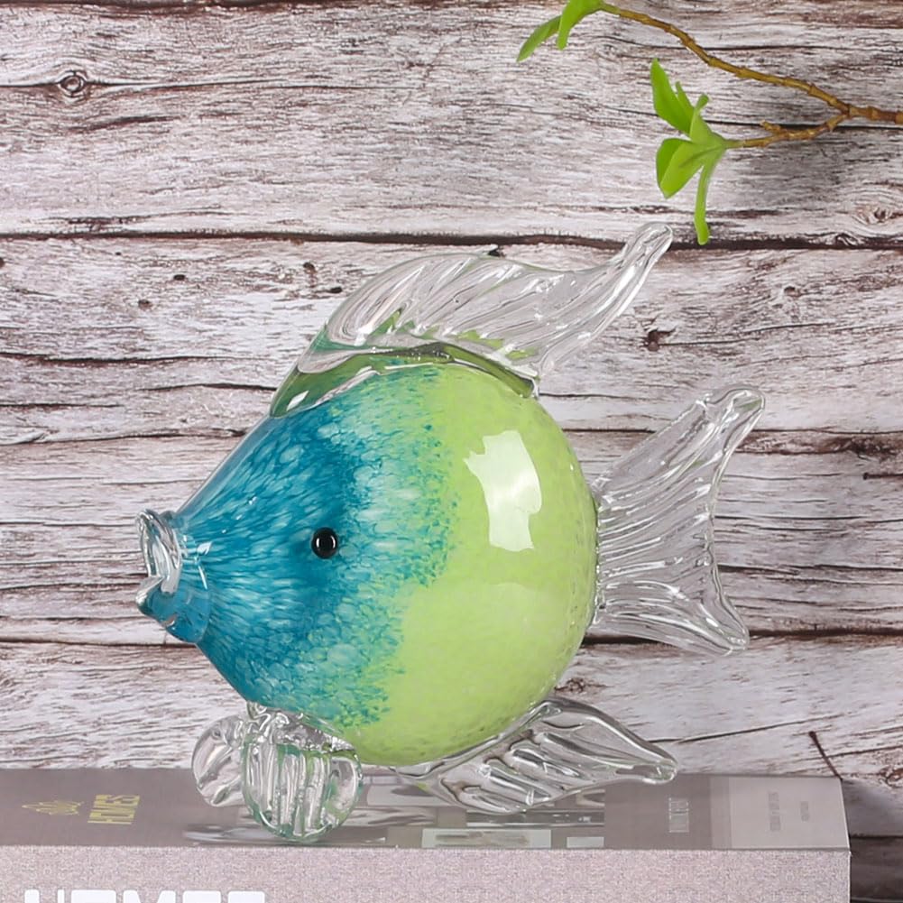 Amazon.co.jp: QIANLING ガラスの魚の置物 - 沿岸のホーム