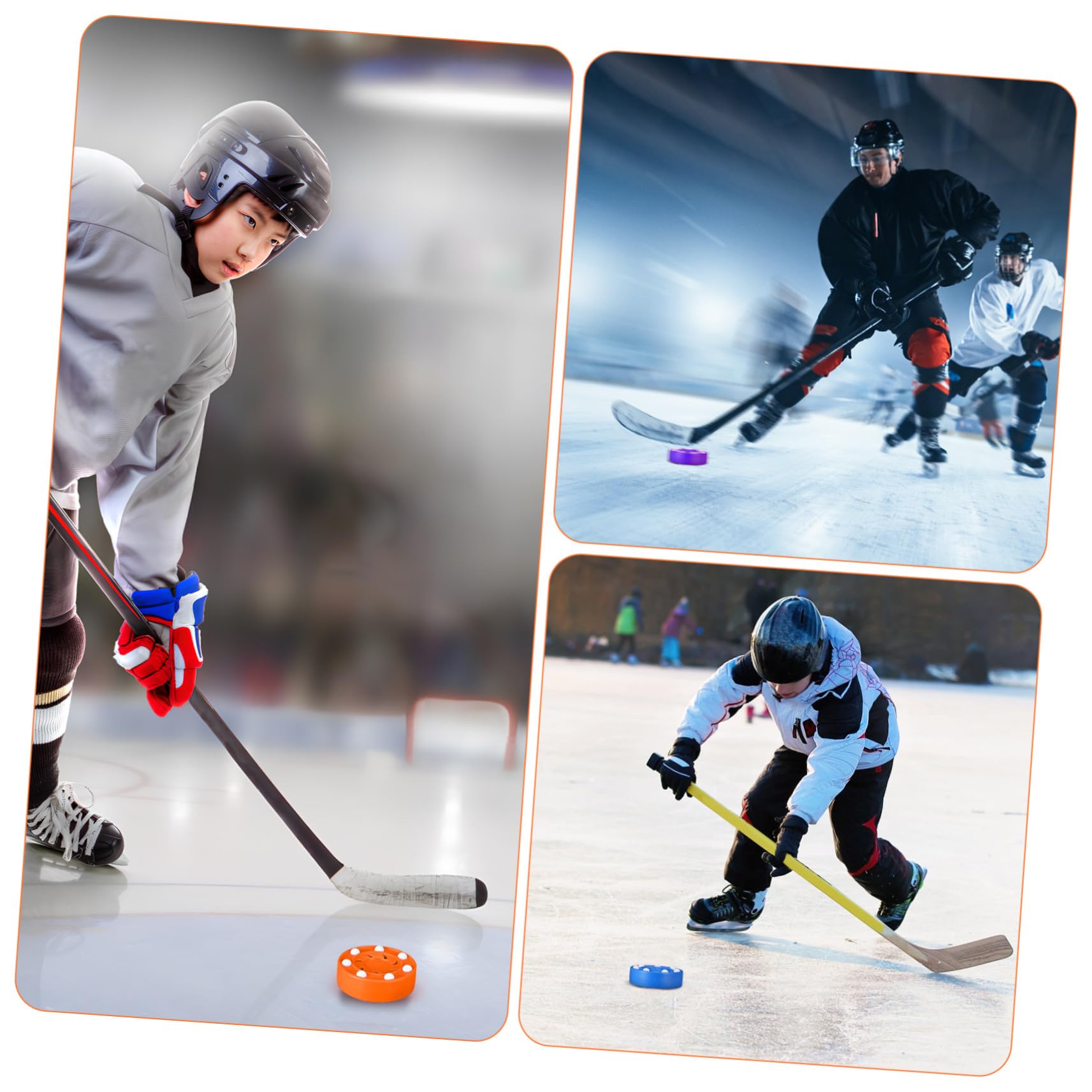 Rollhockey Puckball 6 Stück aus ABS für Indoor und Outdoor Training
