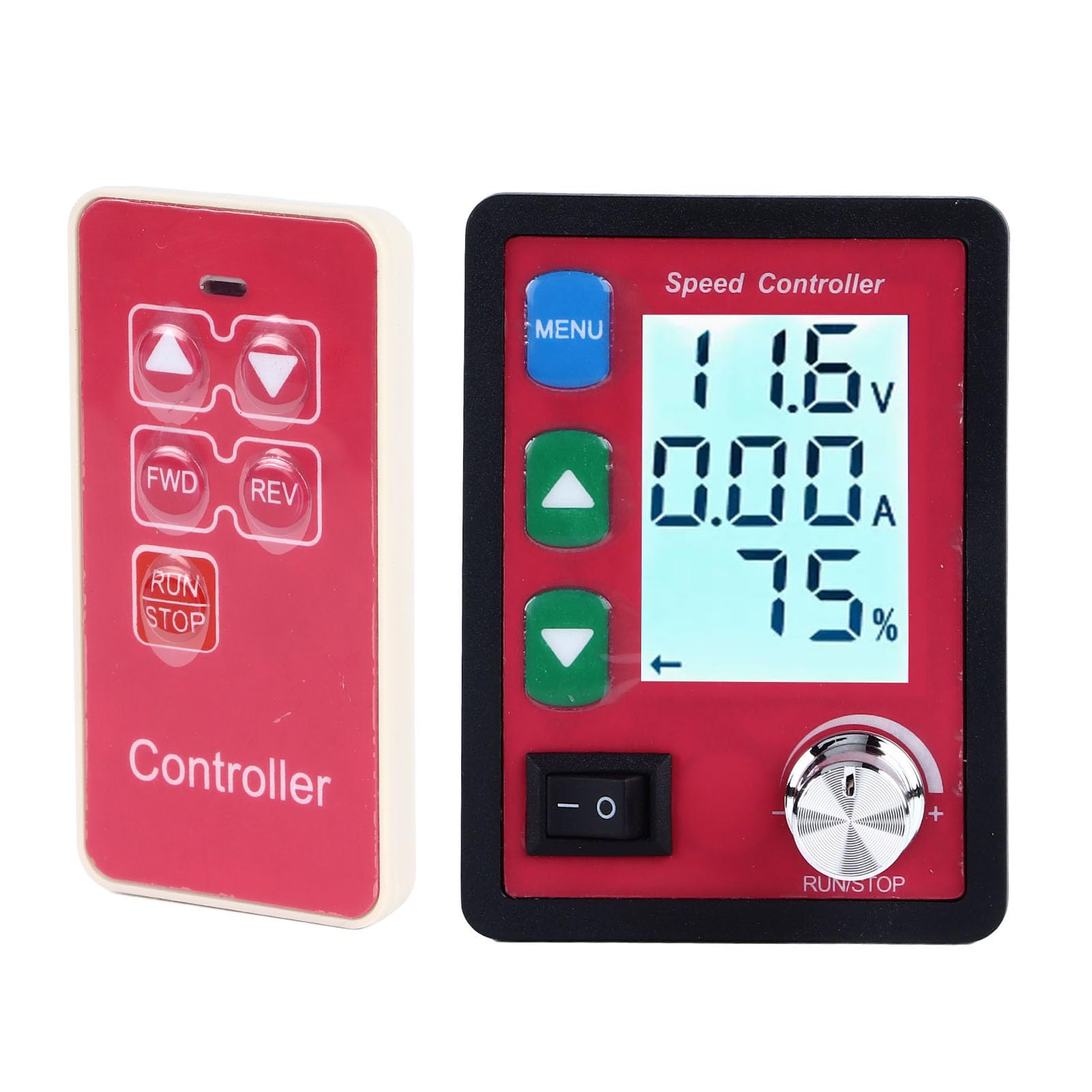 Regolatore di velocità per motore 15 A con display LCD, driver per motore con telecomando e regolatore di velocità, protezione da sovraccarico, CC 6–55 V per motori DC a spazzole