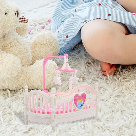 Doll House Furniture - Doll Bedroom Furniture House, Cartoon Theme Toy Decoration | Kindergarten Photo Fiction Game Collez Doll Furniture Theme Creative Design Exposed Accessories for Family