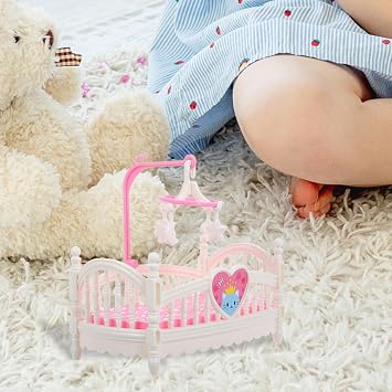 Doll House Furniture - Doll Bedroom Furniture House, Cartoon Theme Toy Decoration | Kindergarten Photo Fiction Game Collez Doll Furniture Theme Creative Design Exposed Accessories for Family