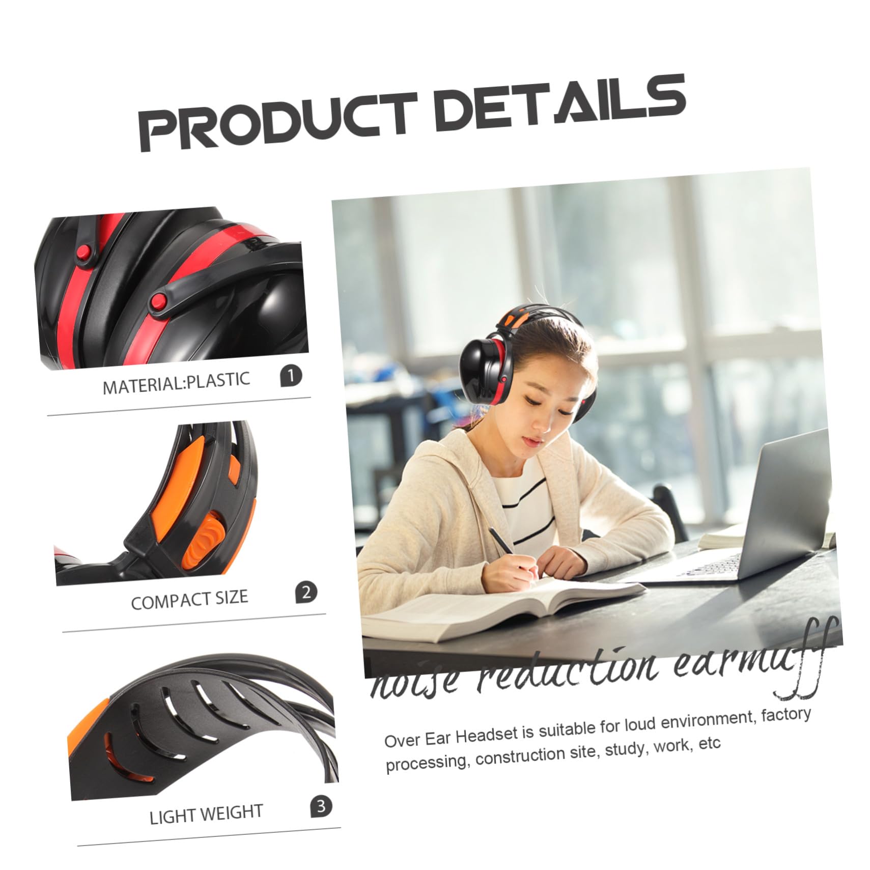 Angoily 3st Schalldichte Ohrenschützer Professionelle Kopfhörer Ohrstöpsel Stereo-headsets Gehörschutz Zum Mähen Geräuschgedämmtes Headset Kopfhörer Mit Schallschutz Lärm Ohrhörer Plastik