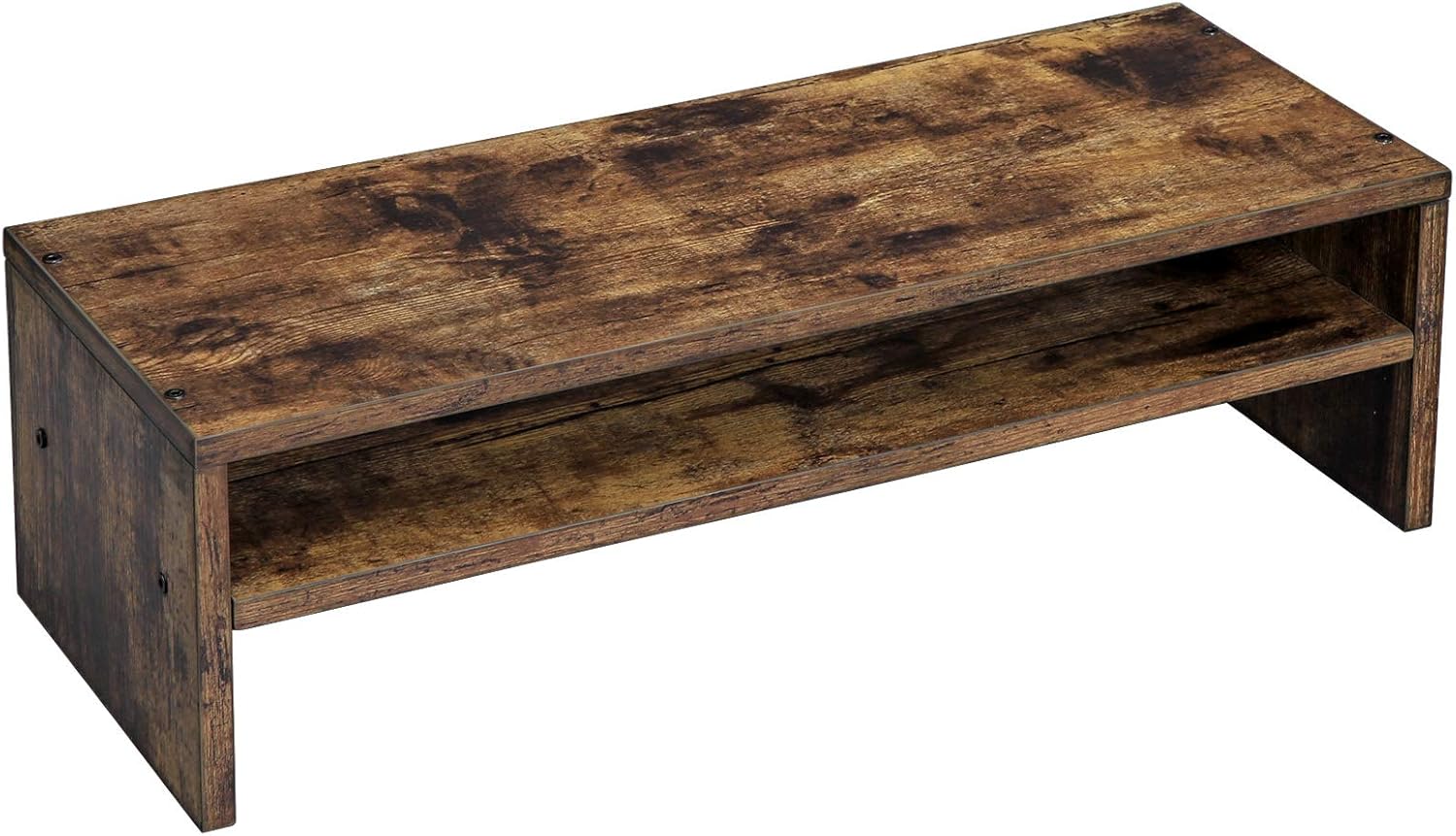 SONGMICS Computer Monitor Stand, Wooden Laptop Riser, 2Tier Table Lift