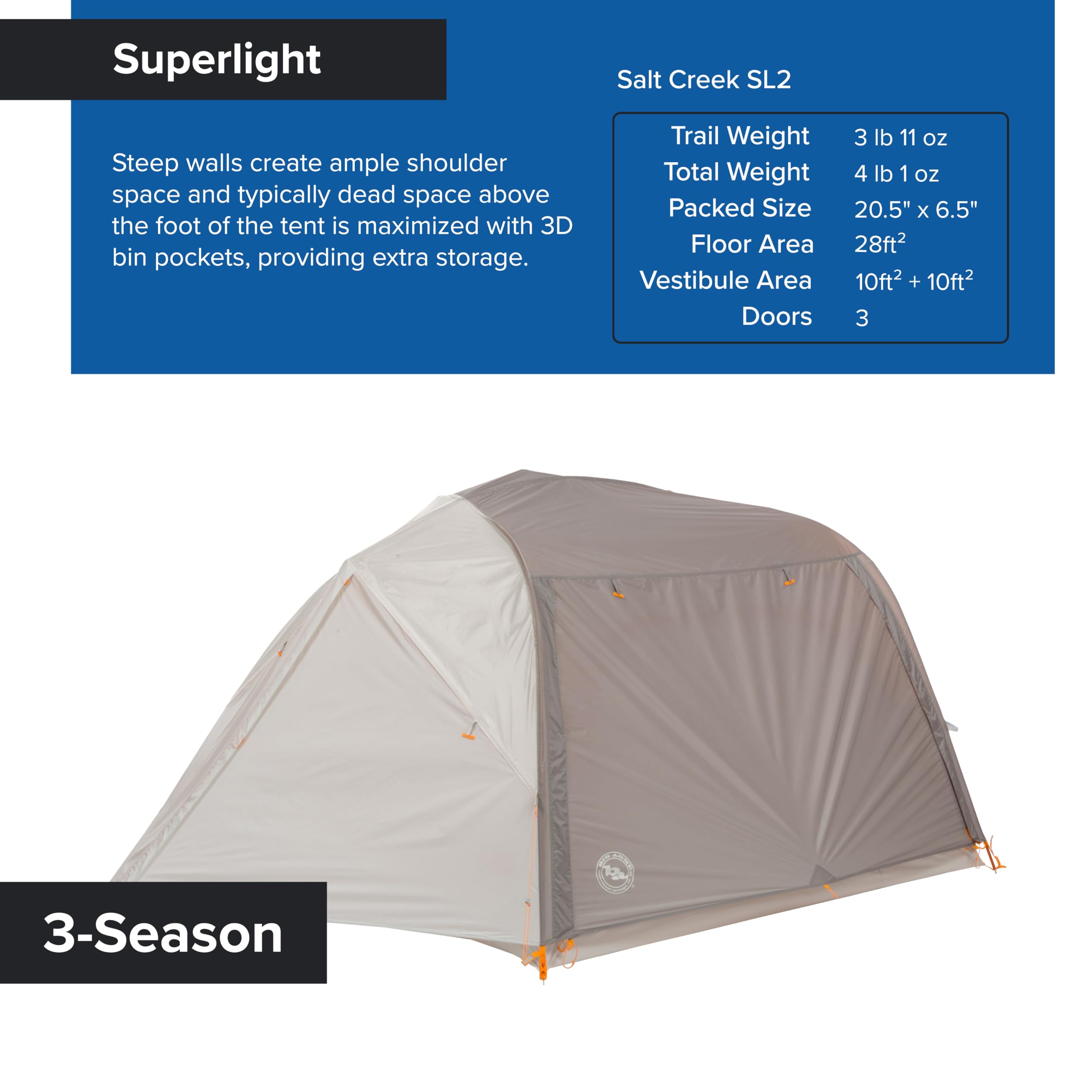Amazon.co.jp: Big Agnes ソルトクリーク 超軽量 バック