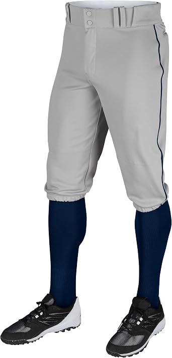 Champro Triple Crown Knicker Style Baseball Pants with Contrast-Color Braid Piping and Reinforced Sliding Areas