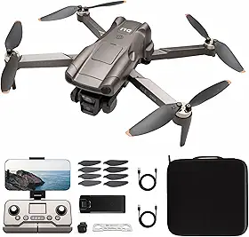 Drone GPS DLI com Câmera 4K para Adultos, FPV de Motor Sem Escova com Retorno Automático, Seguir-Me, Voo por Toque e Voo em Círculo, Abaixo de 249g, 50 Min de Voo, Dobrável para Adultos e Iniciantes (Bateria única padrão)