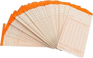 DIYEAH Attendance Cards for Office Use 100 Sheets Weekly Tim