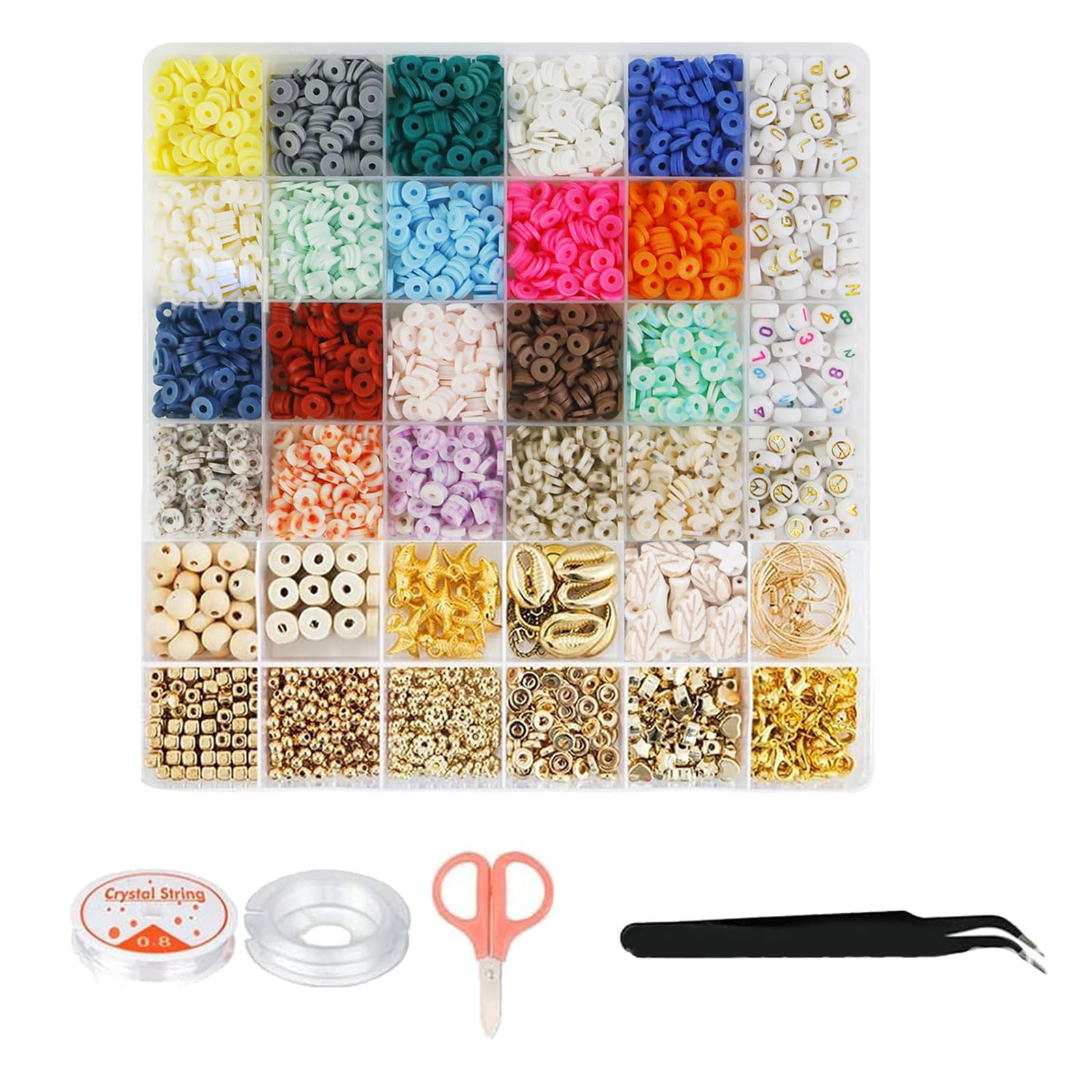 Msioytog Colorful Bead Assortments Beads Charm Necklace Component Beading Supplies Suitable for Students Crafting Crafting Beads