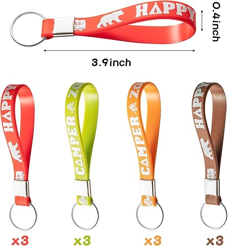 Miniatura 5 de ANGOLIO Kit de 84 piezas de regalos de fiesta de campamento de primavera, regalos de fiesta de campista, pulseras de silicona, calcomanías,