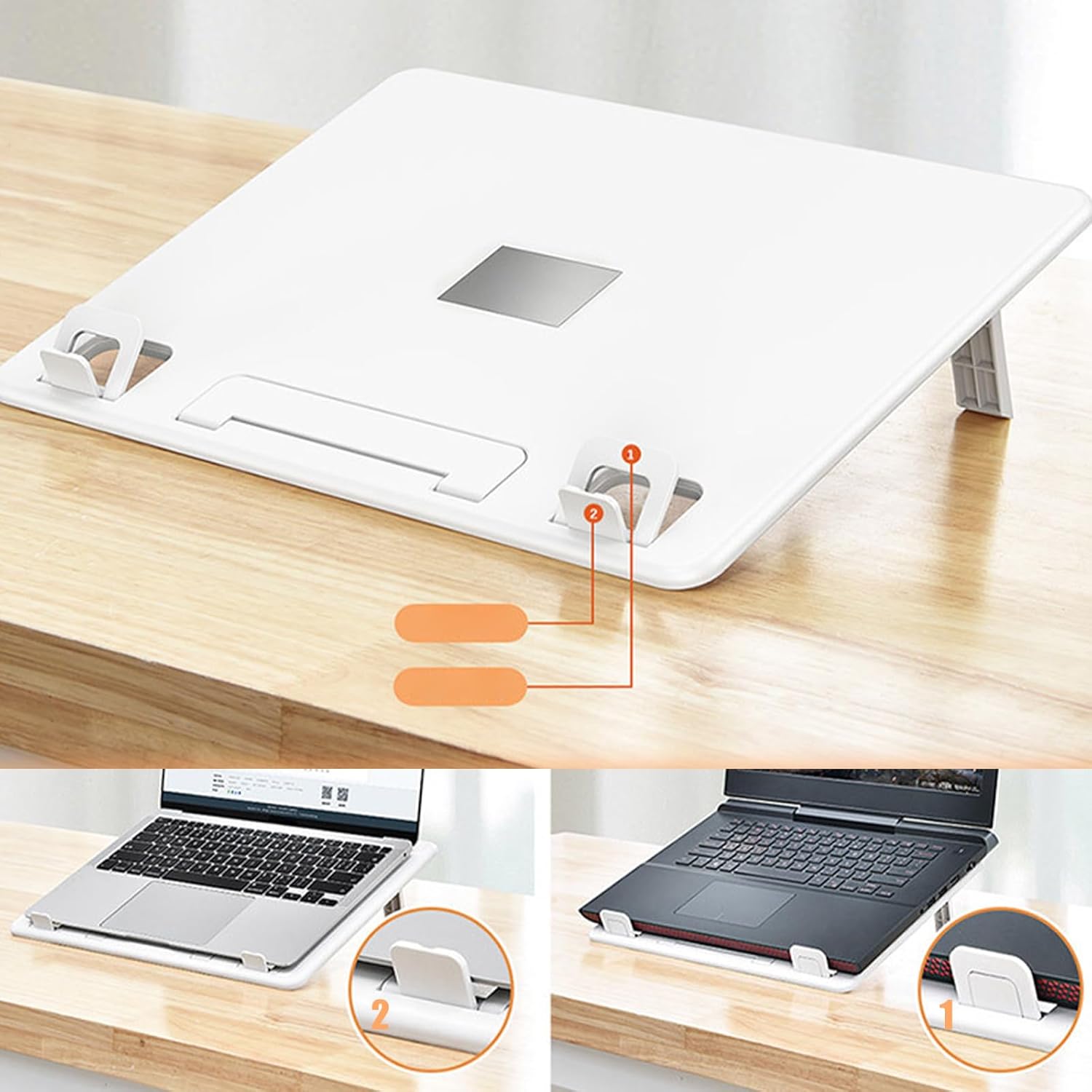 Car Tray Table for Laptop Tablet and Food with Height and Phone Holders 10kg Load Essential Travel Companion Adjustable Foldable Car Desk