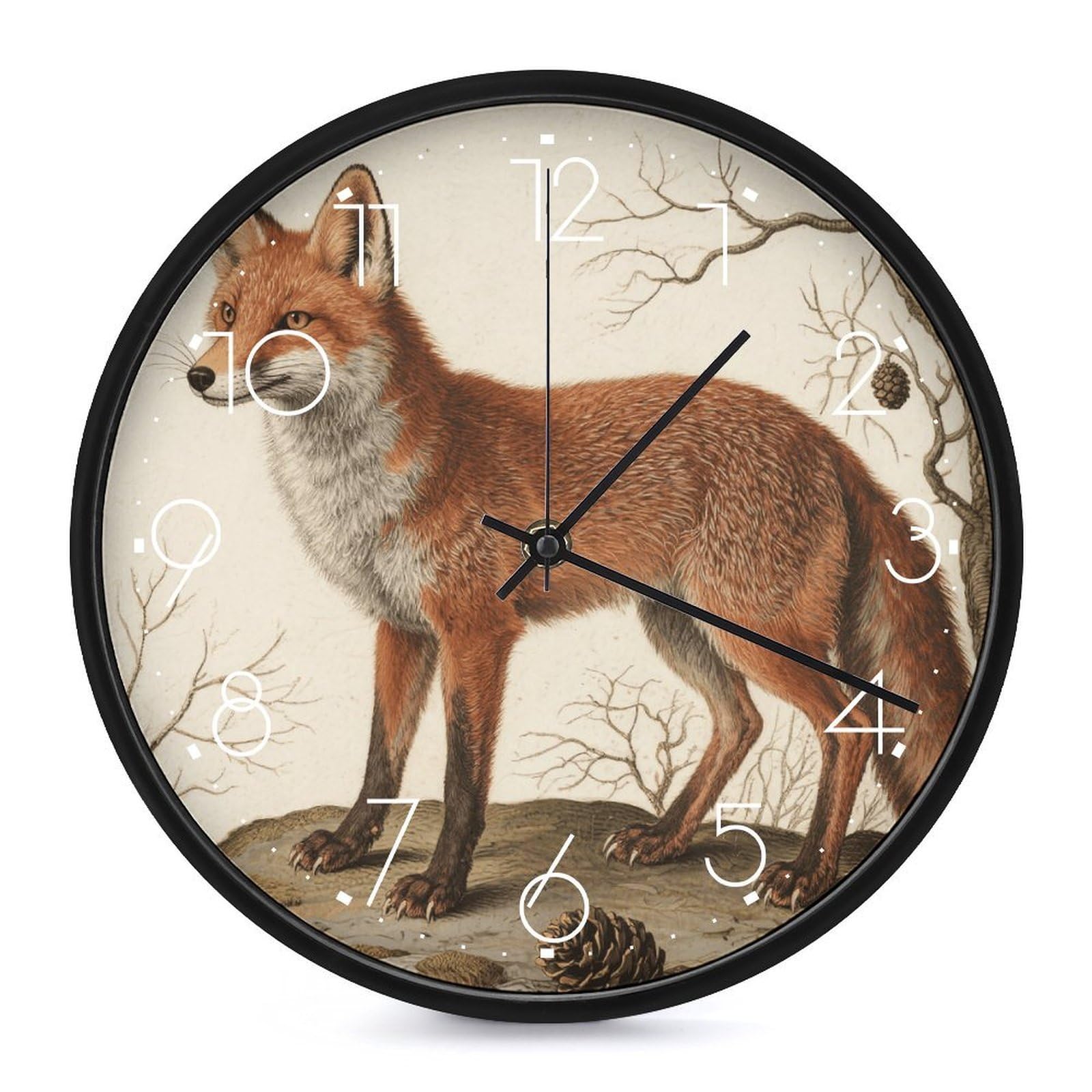 Horloge ronde moderne et silencieuse pour cuisine et chambre à coucher épurée