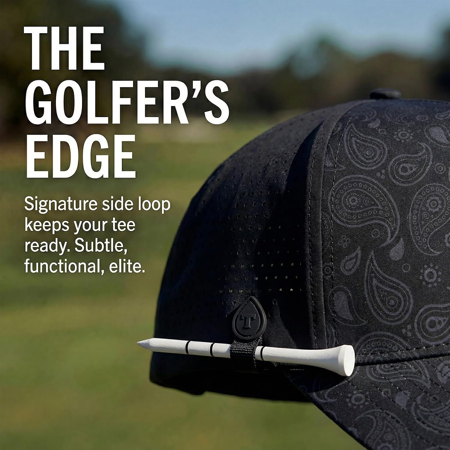 TOP-EX Performance Baseball Hat for Men Water Resistant Golf Cap Running Cooling Snapback Laser Perforated