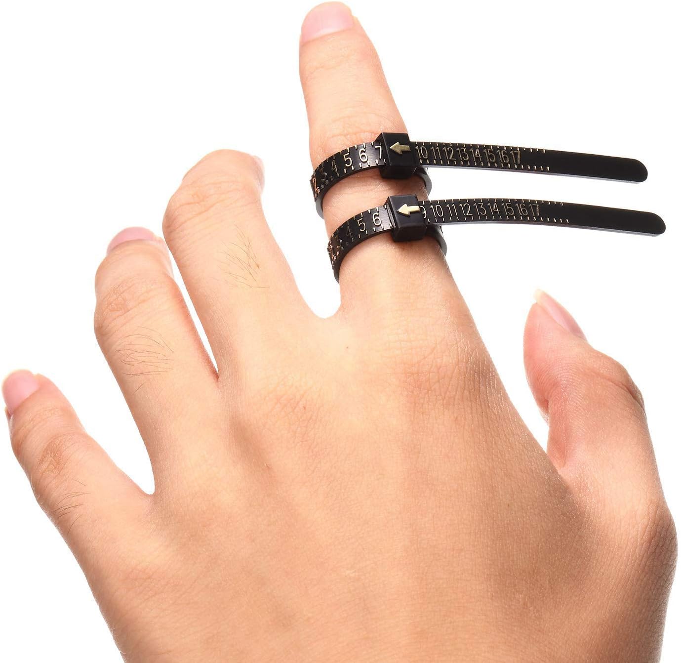 Landorilo Size US 1-17 Ring Sizer Set Finger Sizeing Gauge Measuring Tool 2 PCS