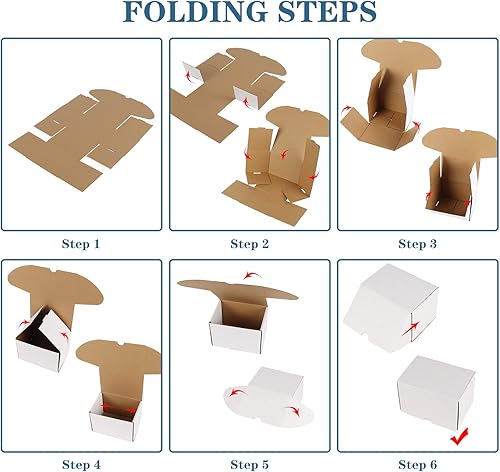 Miniatura 6 de ZBEIVAN Juego de 20 cajas de envío blancas de 10 x 7 x 5, cajas de cartón corrugado para embalar regalos de correo de pequeñas empresas