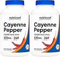 Vista 6 de Nutricost - Pimienta de Cayena 530 mg, 240 cápsulas - 40,000 unidades de calor, sin gluten, sin OMG