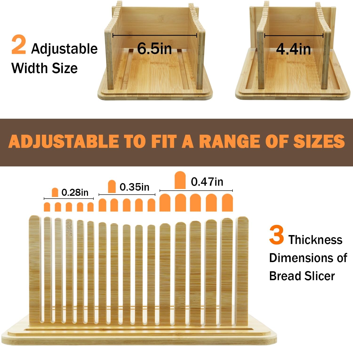 White Bread Box for Kitchen Countertop with Bamboo lid, Hygrometer Kitchen Organizer for Sourdough, Buns, and Loaves, Bread Storage Container with Cutting Board Lid