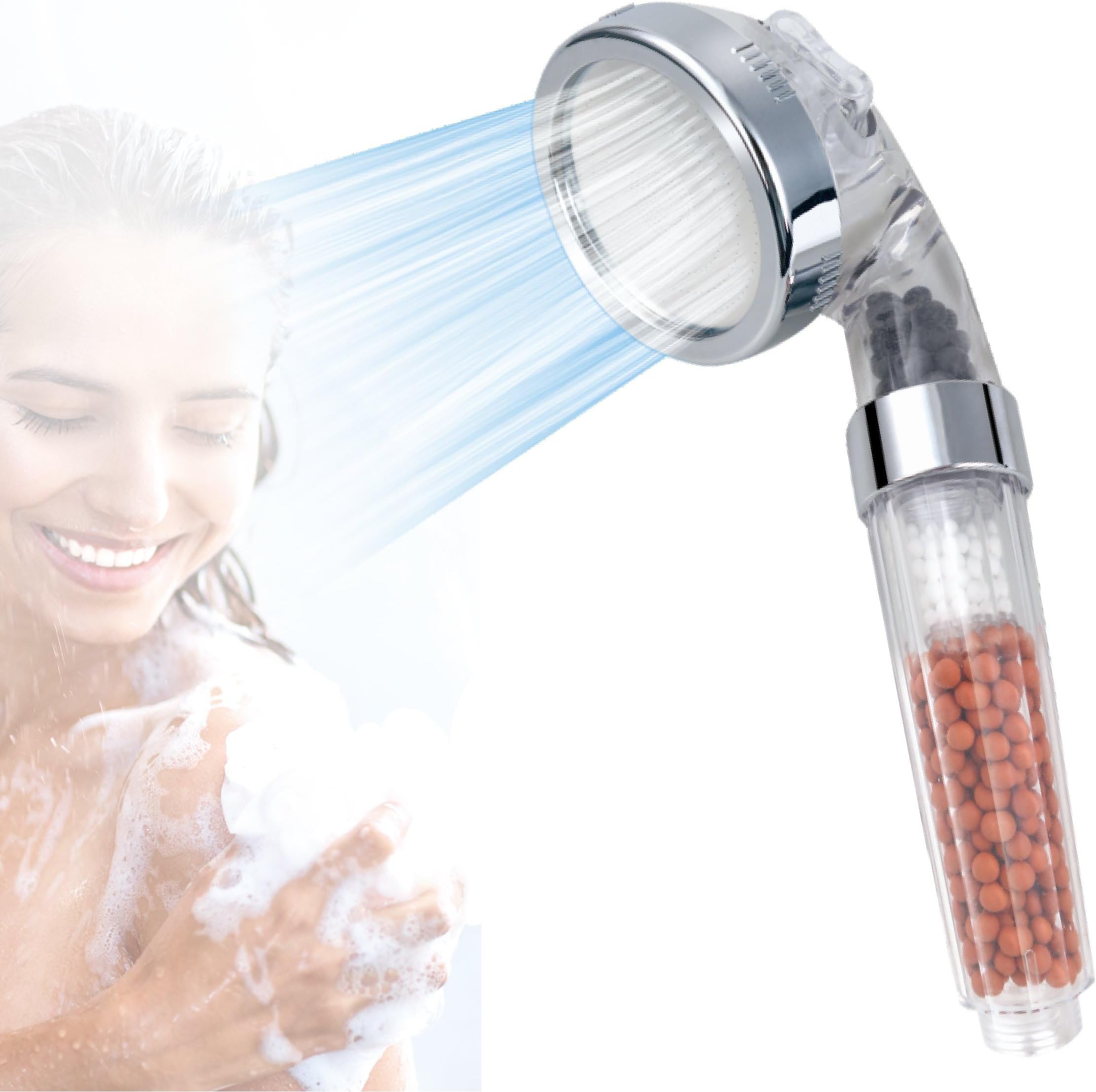 Filtered Shower Head High Pressure Shower Head with Minerals Filter