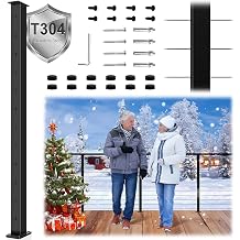 4ft-8ft Complete Set 42'' Level Cable Railing System Bundle with 42'' Level Cable Railing Post and Handrail