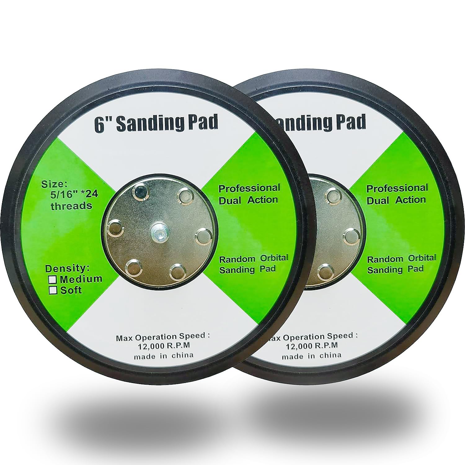 Toromp 2 Pack 6" Vinyl Faced PSA Backing Pad for Air Sander Polisher