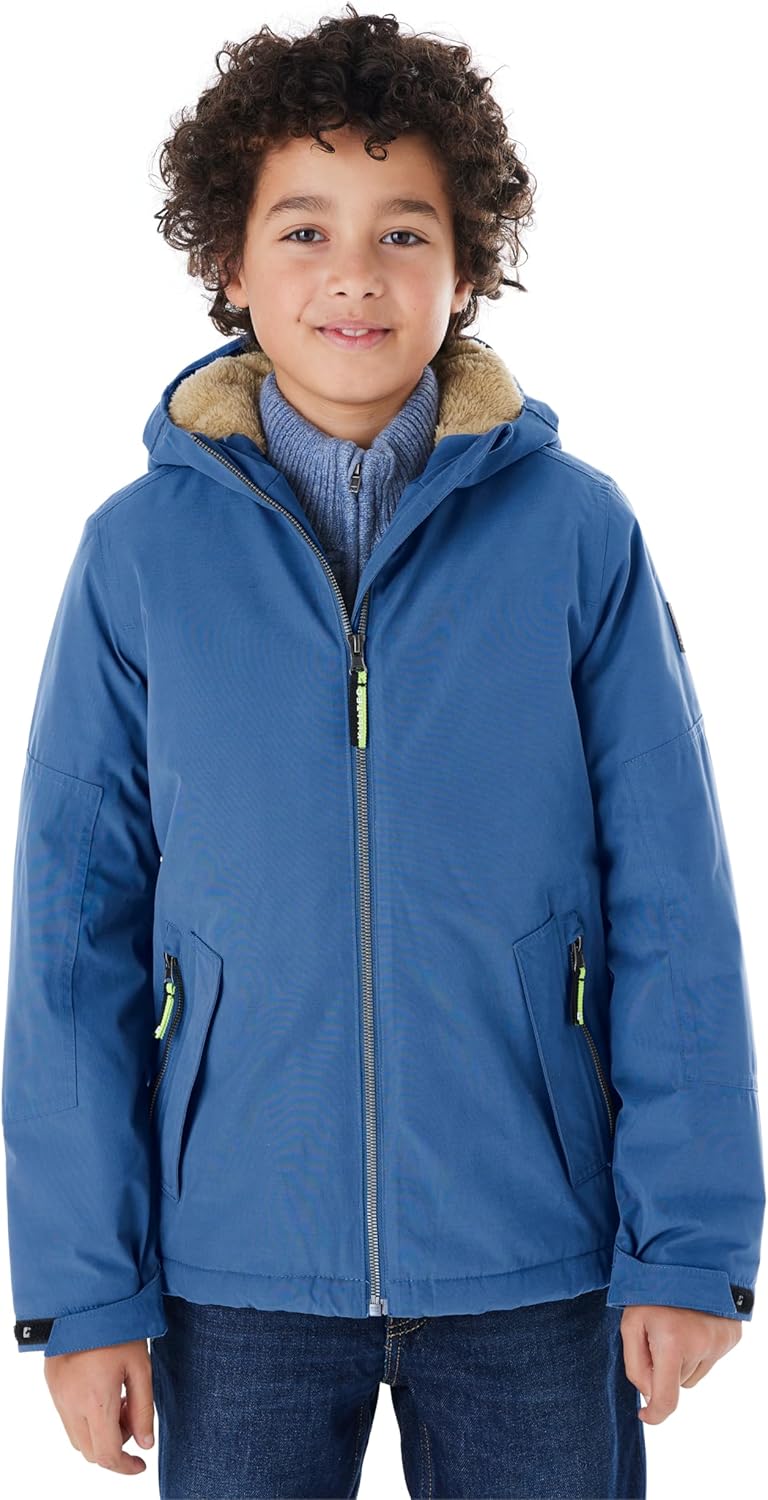 killtec jongens Outdoorjas/functionele jas met capuchon KOW 222 BYS JCKT, mittelgrau, 164, 43508-000