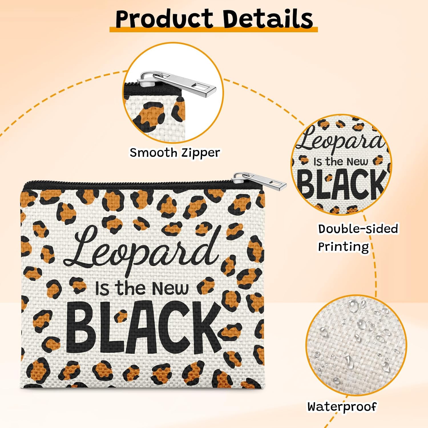 Leopard Lover Gift for Women Coin Purse Gifts for Women Leopard Lovers image 3