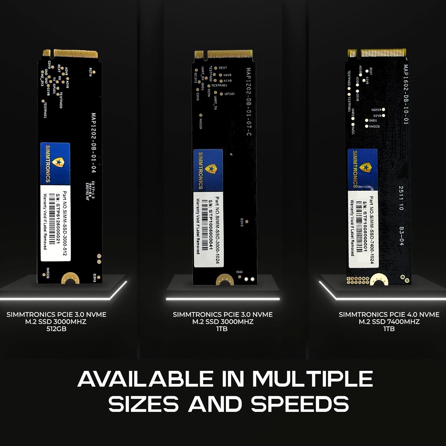 Simmtronics PCIe 3.0 NVMe M.2 SSD - 512GB | Up to 3500MB/s Read, 3000MB/s Write | DRAM Cache for Gaming, Content Creation & Productivity | Reliable 3D TLC NAND, 5-Year Warranty