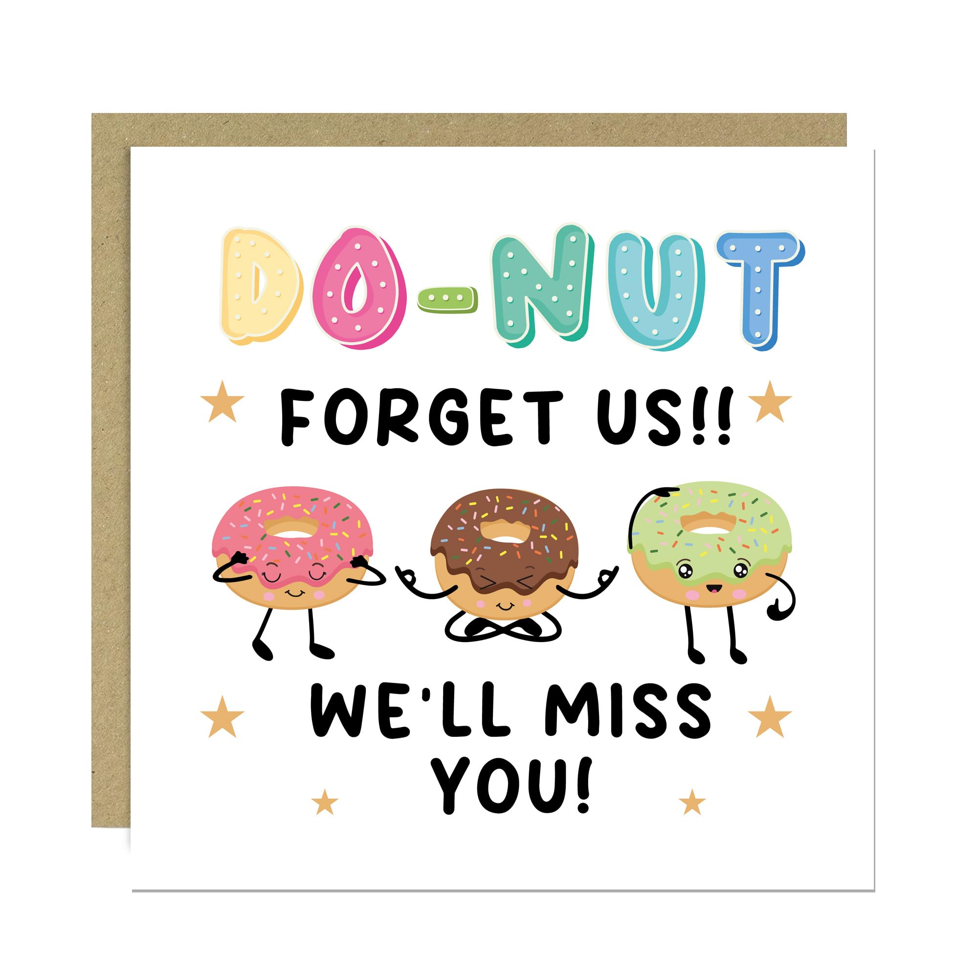 RED OCEAN DONUT FORGET US WE WILL MISS YOU Card For Colleague Leaving Job Card Good Luck For Him Her With Envelope Included Colleague