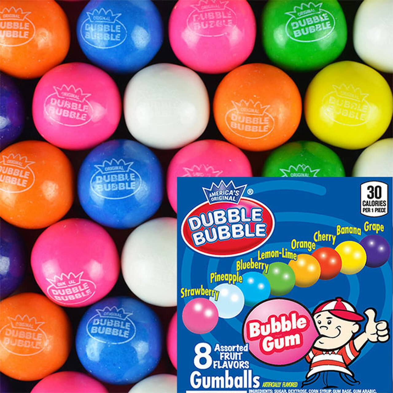 Dubble Bubble Classic Assorted Fruit Flavors Gumballs for