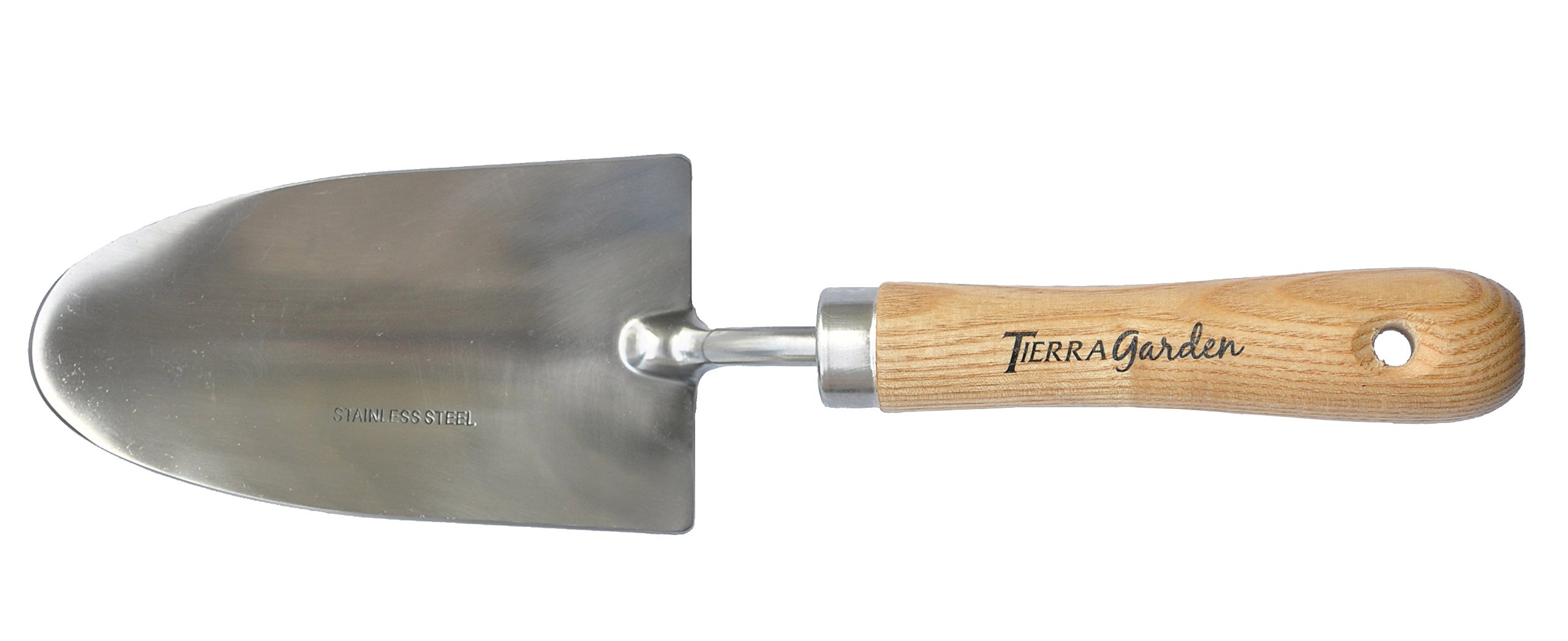 Tierra Garden35-1800 Stainless Steel Hand Trowel with Ash Wood Handle