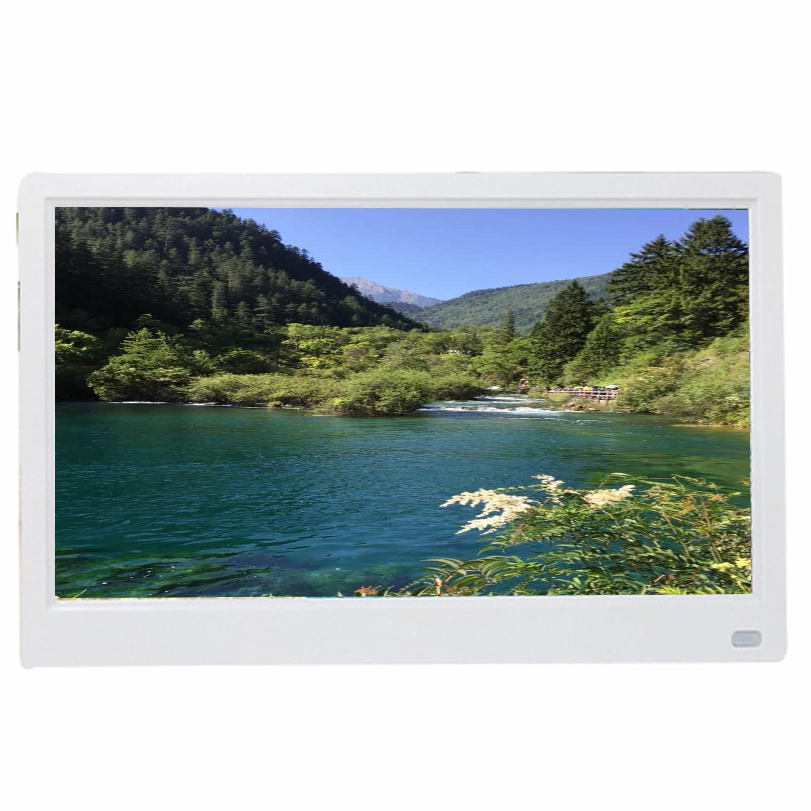 MYUYEE 15.6-Inch Ips Full Hd Digital Photo Frame With Hdmi Interface - Black And White (White)