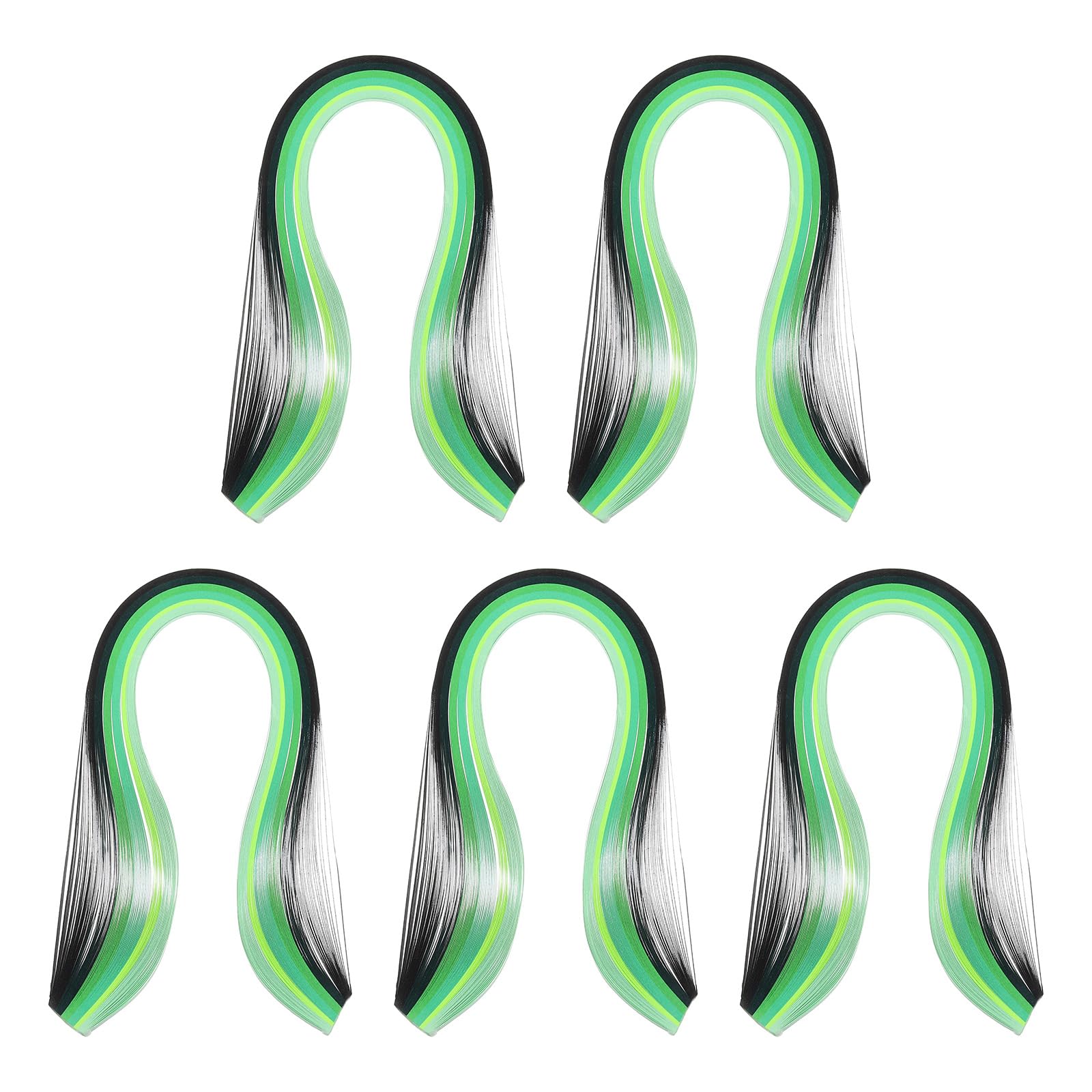 PATIKIL 600pcs Rainbow Quilling Strips Paper 1/8"(3mm) 15" Origami Paper Quilling Strip for Art DIY Hand Craft Christmas Gradient Green