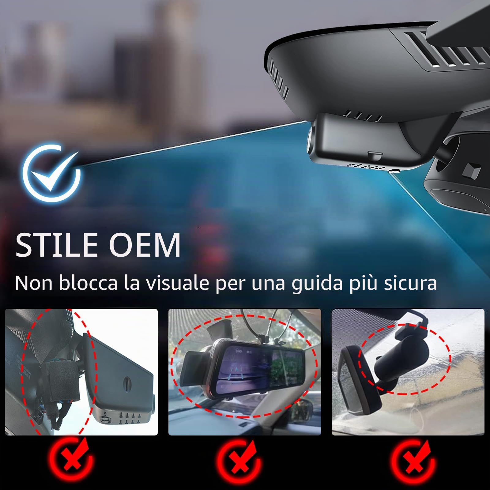 Mangoal Dash Cam Fronte 4K per Volvo XC60 2022-2026 (Modello D),B5 B6 T8