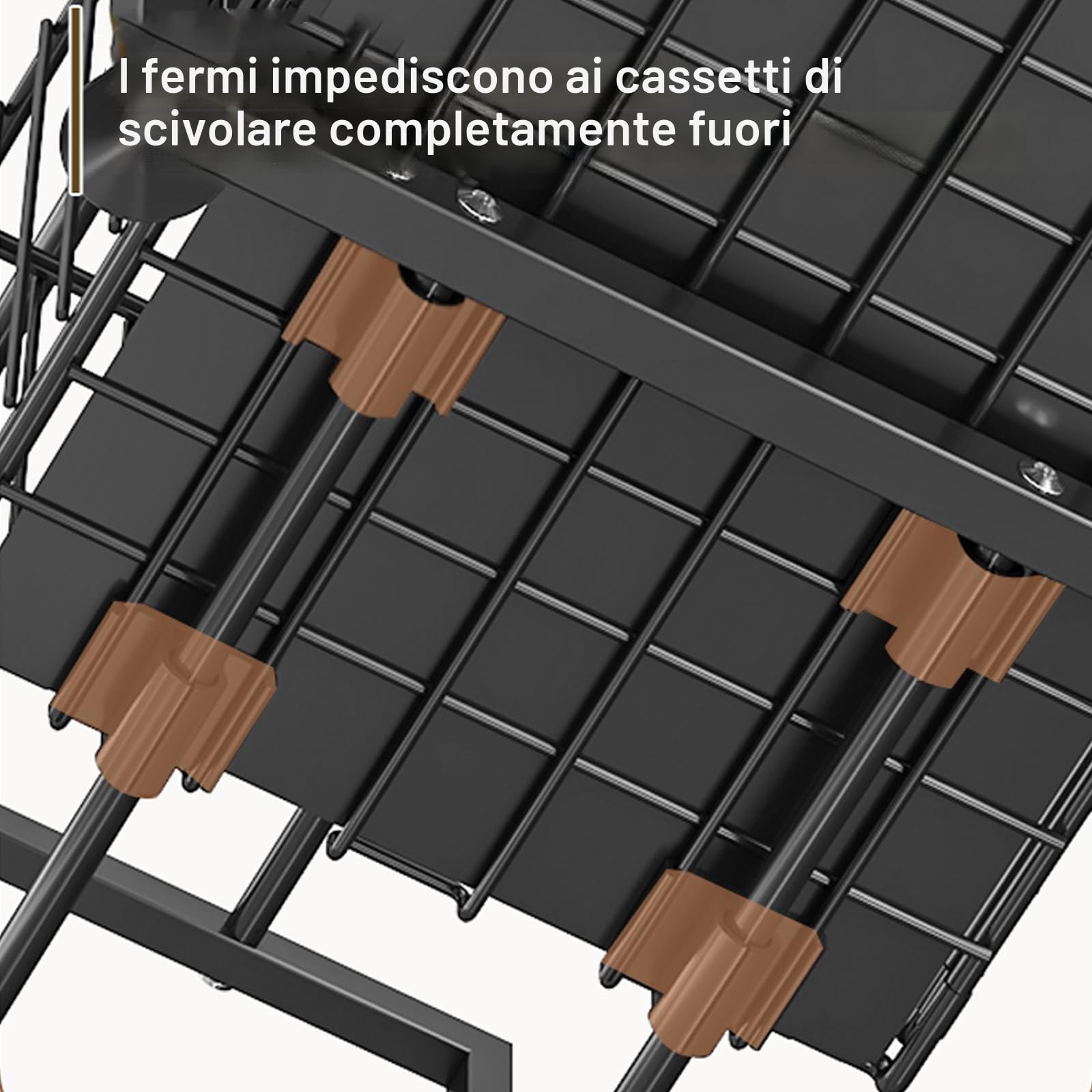 YunNasi Organizzatore sotto il lavandino 2 livelli regolabile in altezza armadio portaoggetti in metallo da cucina organizer scorrevole per bagno organizer multiuso per armadio (Nero, Modello-A)