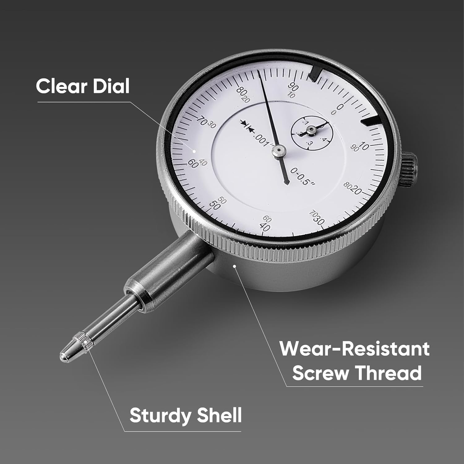 Dial Indicator Bore Gauge Set (2”–6” Range, 0.001” Accuracy), Engine Hole Cylinder Internal Diameter Measurement Gage, Precision Tool Kit for Automotive Machining Industrial Maintenance