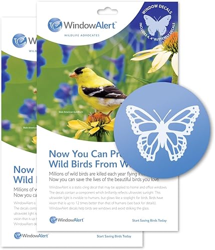 Miniatura 15 de WindowAlert Cobertura Anticolisión de Copo de Nieve - Adhesivo de Ventana UV-Reflectante para Proteger a las Aves Silvestres de Colisiones contra