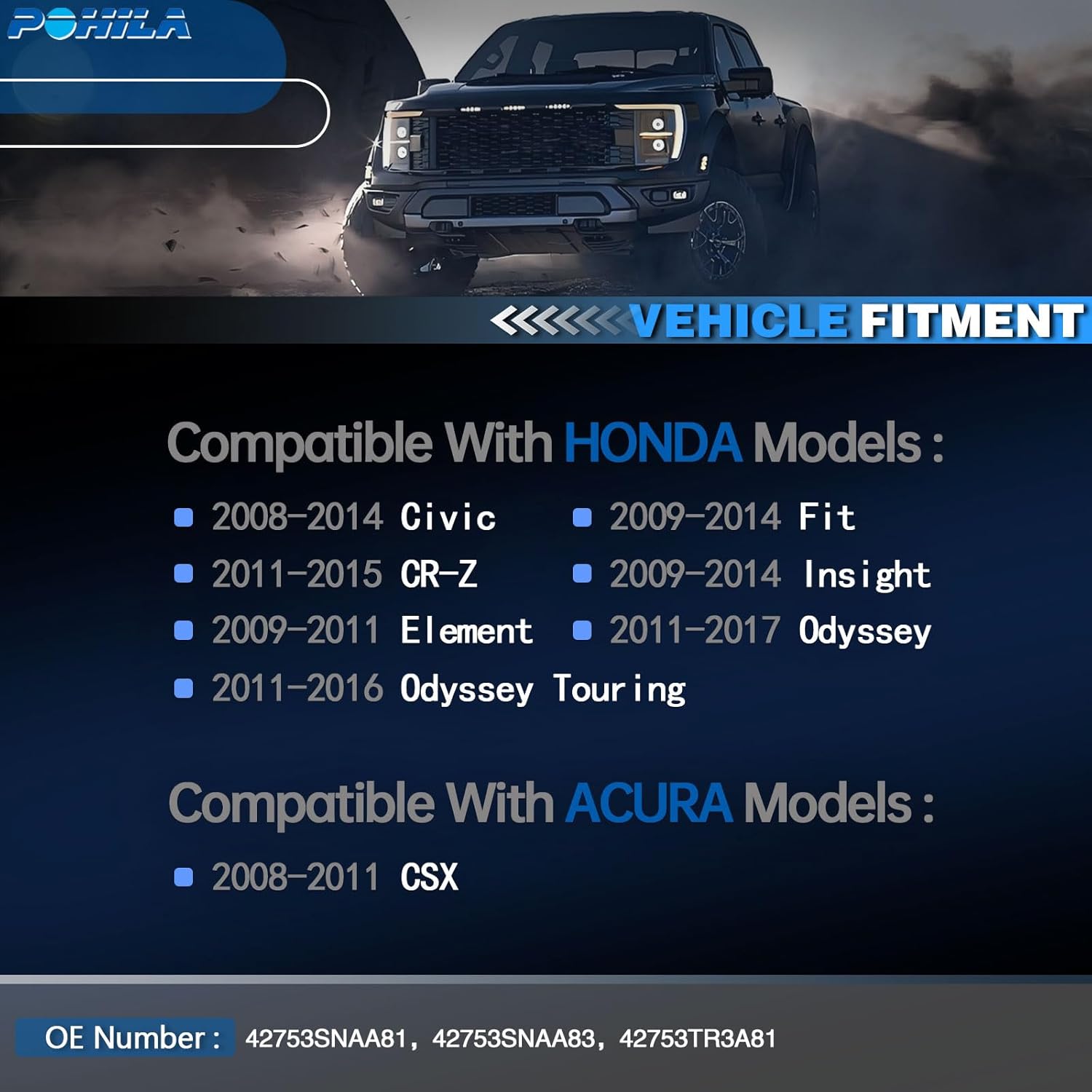 TPMS Sensor 42753TR3A81 Replacement for Honda Civic 2008-2014, Odyssey 2011-2016, CR-Z 2011-2015, Element 2009-2011 Replace# 42753-TR3-A81 42753SNAA81 42753SNAA83