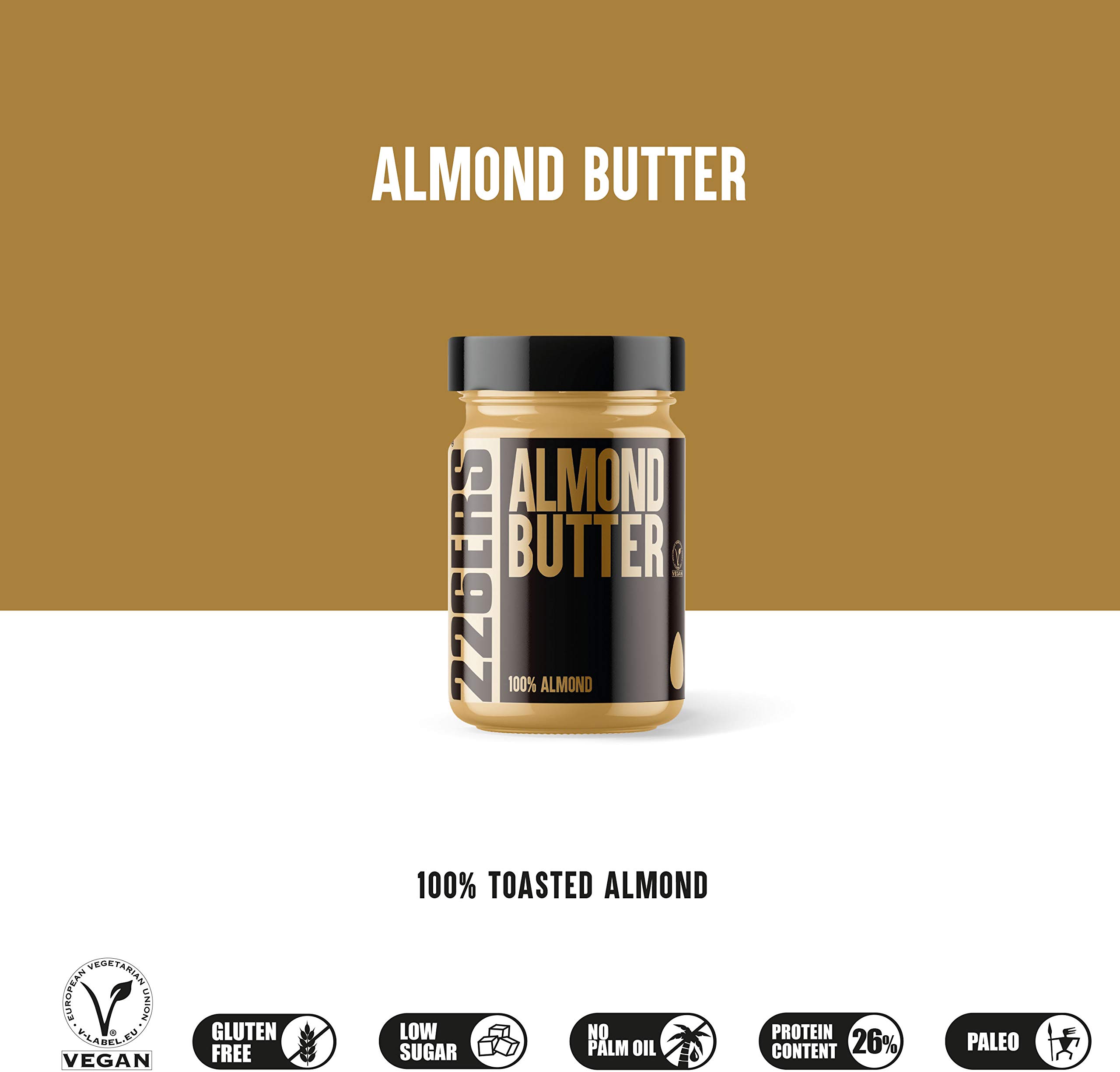 226ERS Crema de Almendras Alta en Proteínas Sin Azúcar Sin Gluten - 300 gr