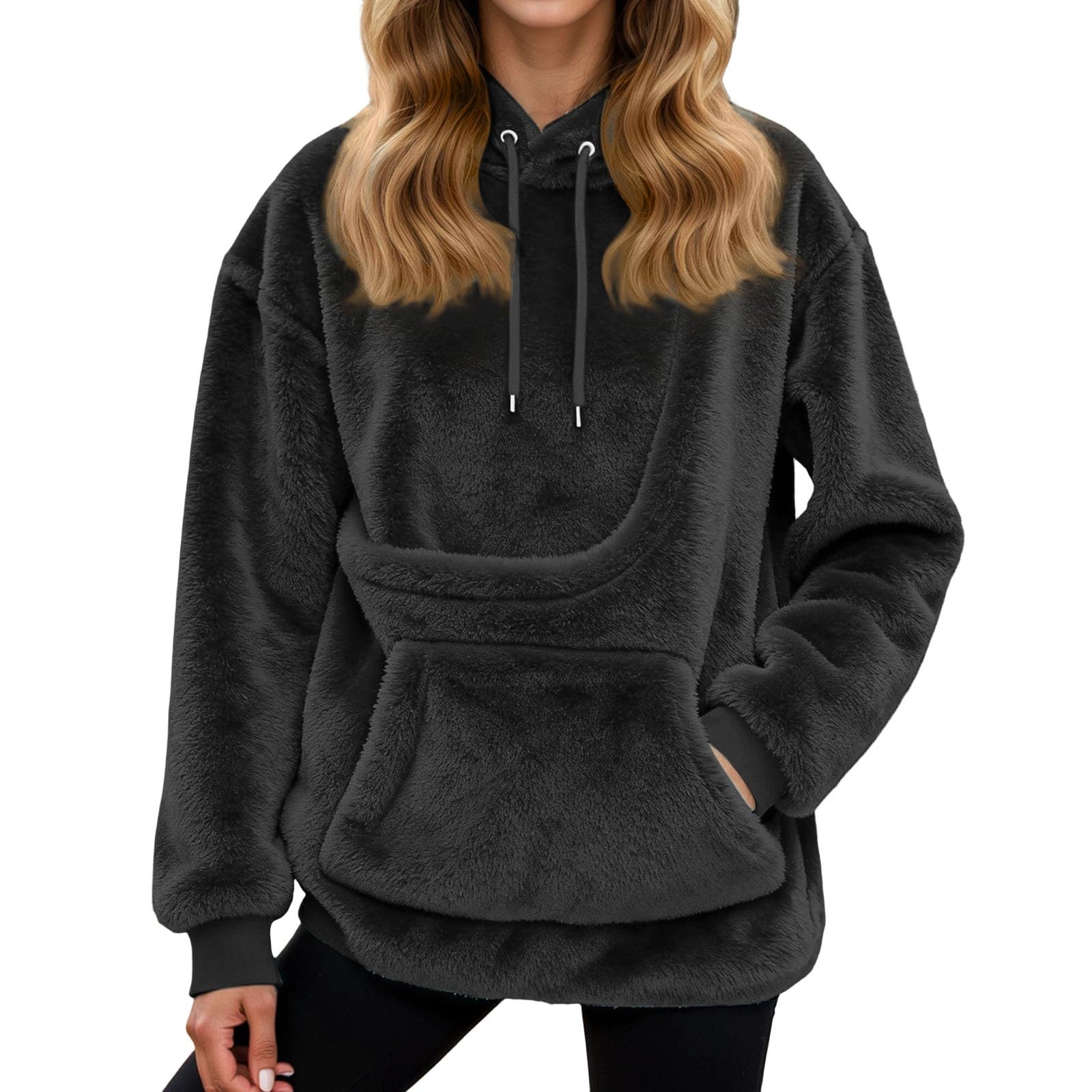Générique Sweat Kangourou Chien Sweat À Capuche Femme Hiver avec Poche Kangourou Et Poche De Transport pour Animal Pull pour Chat Oversize Confortable Maîtresse d'animal De Compagnie