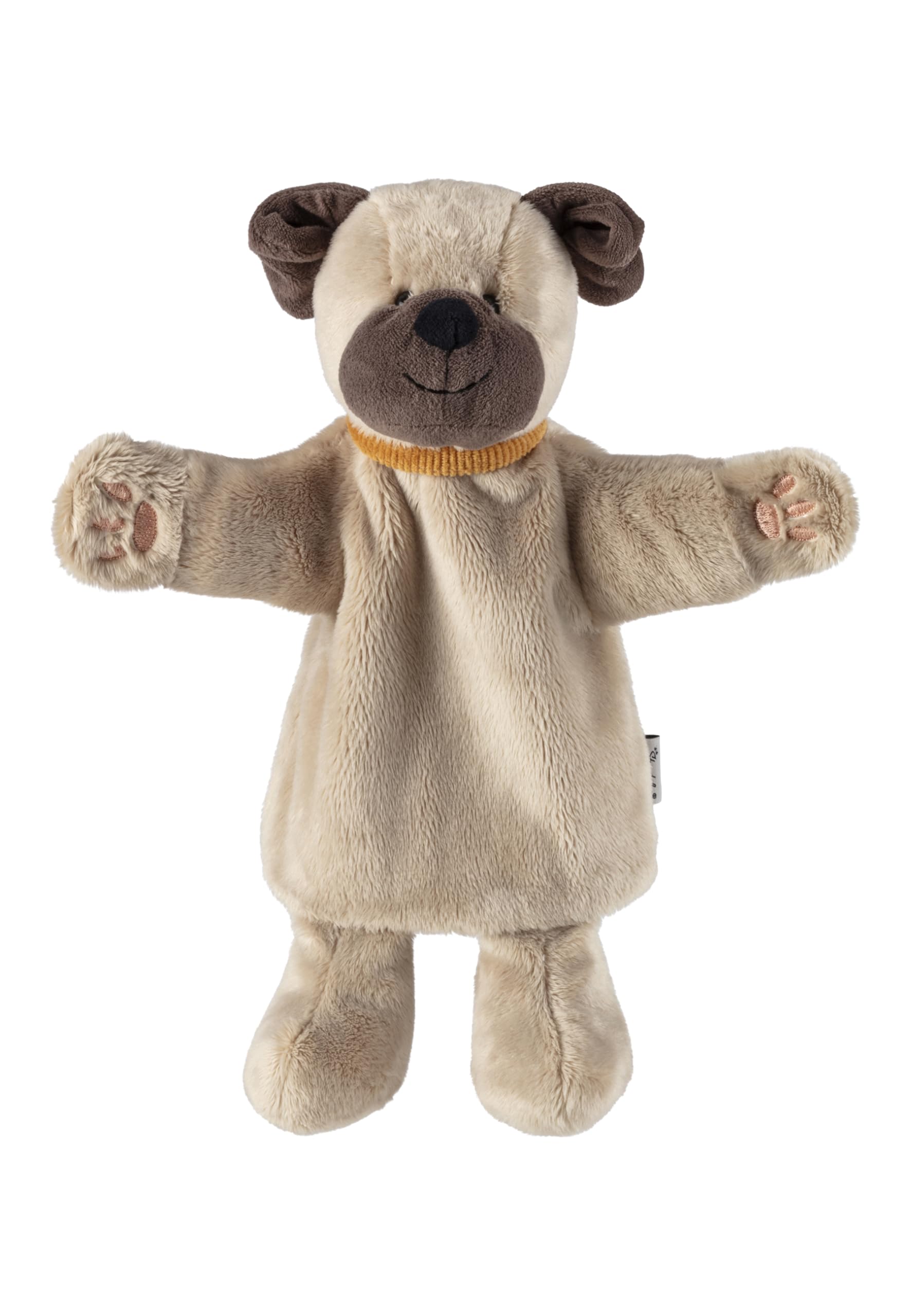 Sterntaler Bambola a mano per cani – giocattolo morbido per bambini per teatro delle bambole, raccontare, coccolare e promuovere la voce, perfetto compagno di gioco e idea regalo, marrone chiaro