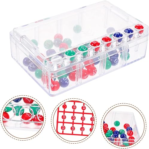 Miniatura 9 de ERINGOGO 4 juegos de máquina de lotería Bingo Pulltabs Máquina de números de lotería Máquina de números para niños Juego de lotería para niños,