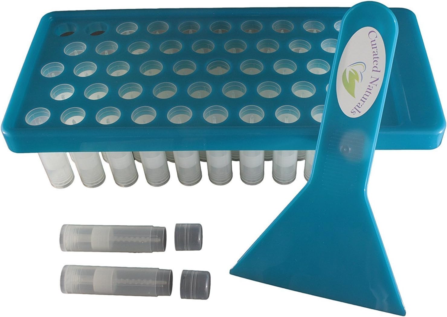 Lip Balm Tube Filling Tray, Includes: 50 Empty Lip Balm Tube Containers
